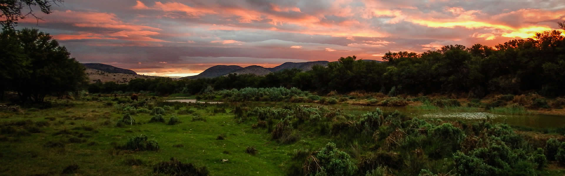 Sunset at the Bush Camp at Marlu